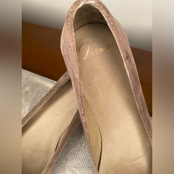 Mocha Brown Suade Delman loafers - Picture 3 of 4